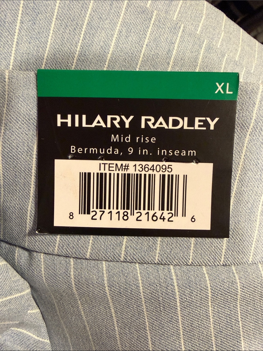 Hilary Radley Women's Pinstripe Bermuda Shorts Sz XL - Picture 6 of 6